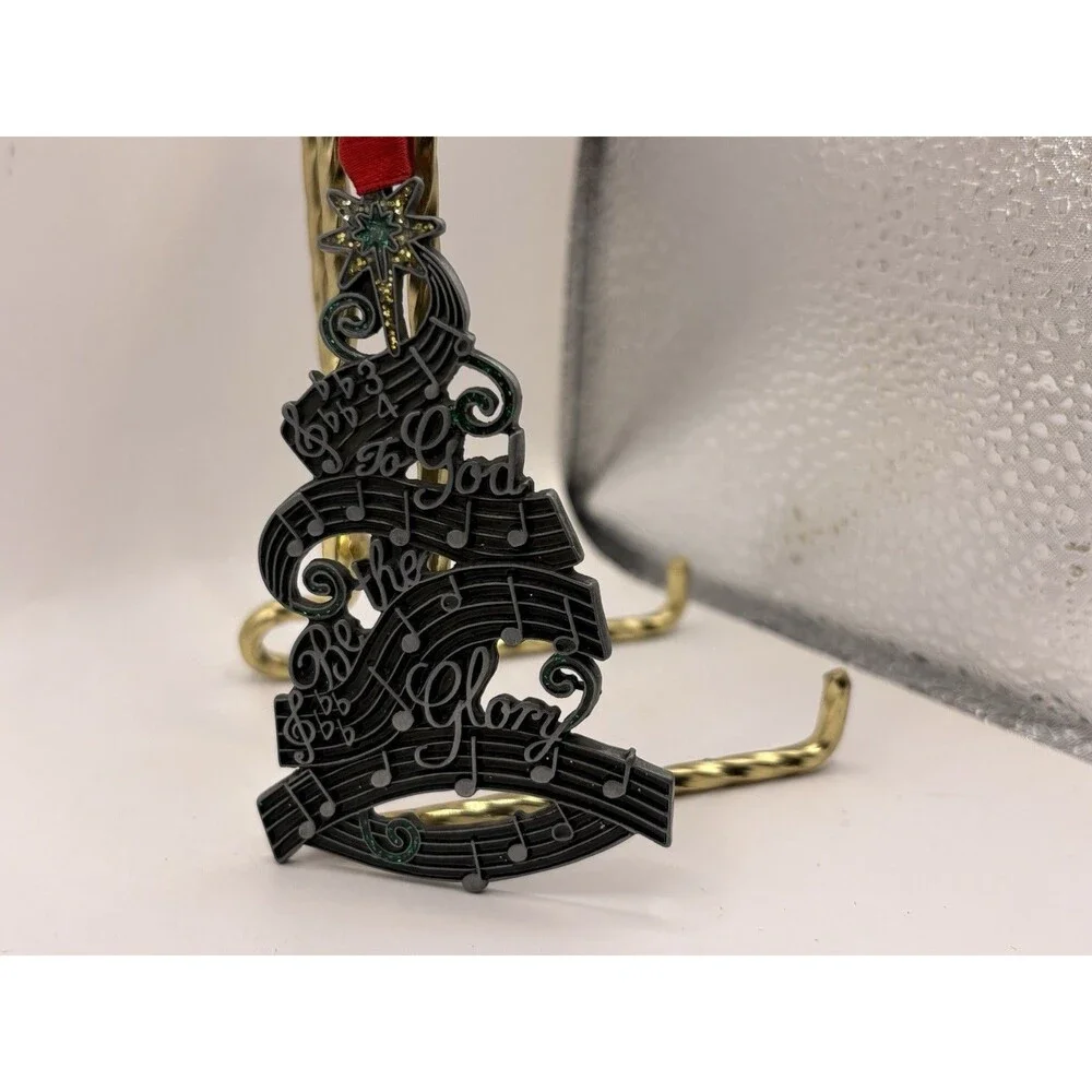 CTA To God Be the Glory Christmas Ornament Christian Music Notes Red Ribbon